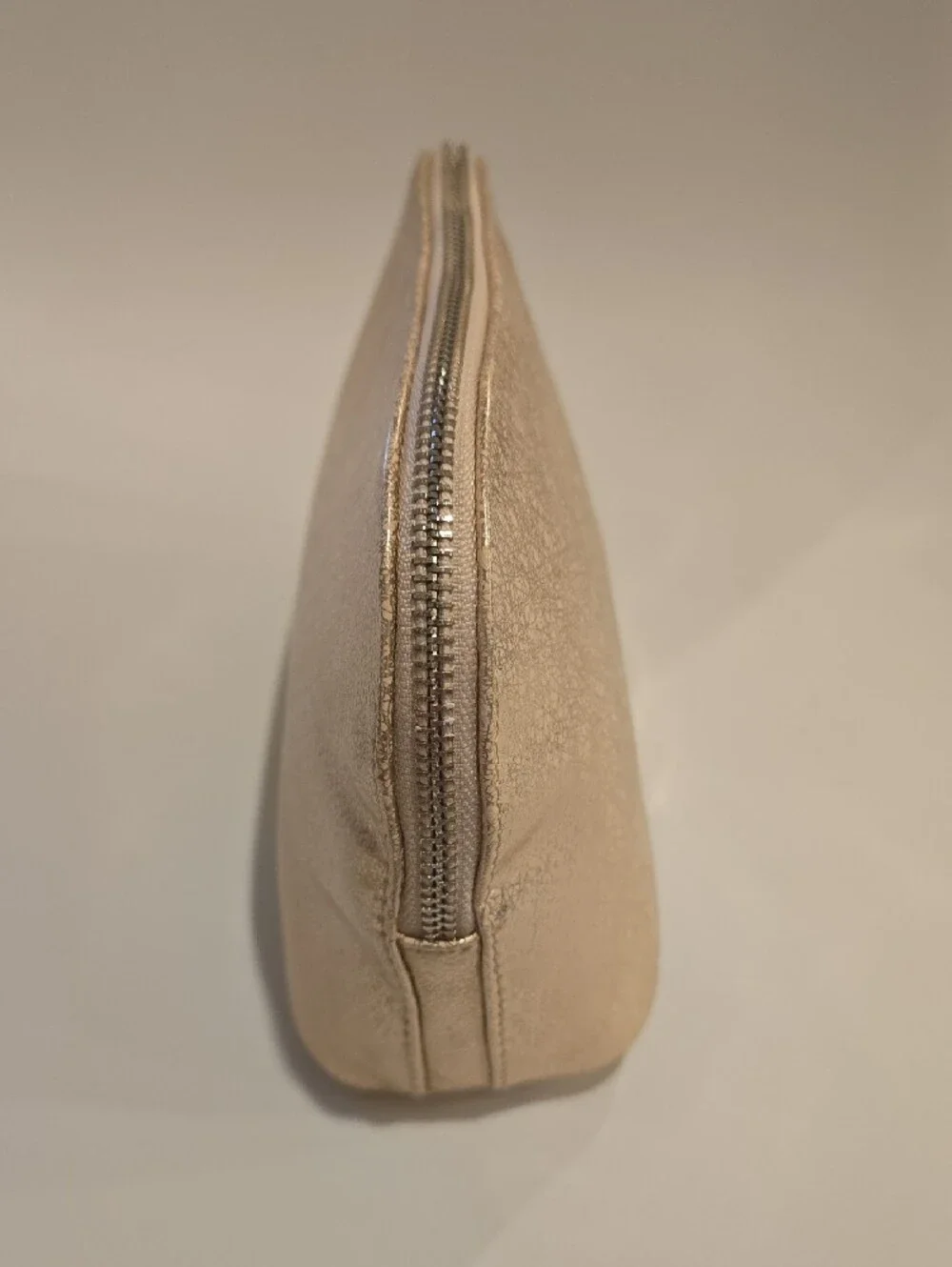 bareMinerals Metallic Beige Cosmetic Bag Shimmet